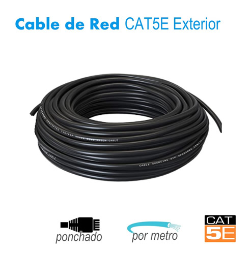Cable de Red CAT5E Exterior. Por Metro.