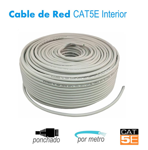 Cable de Red CAT5E Interior. Por Metro
